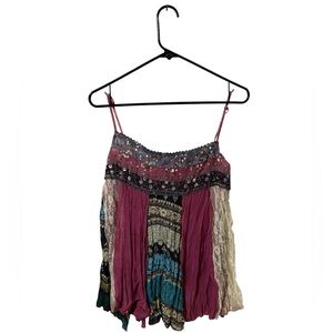 Forever 21 Multicolor Patchwork spaghetti strap top